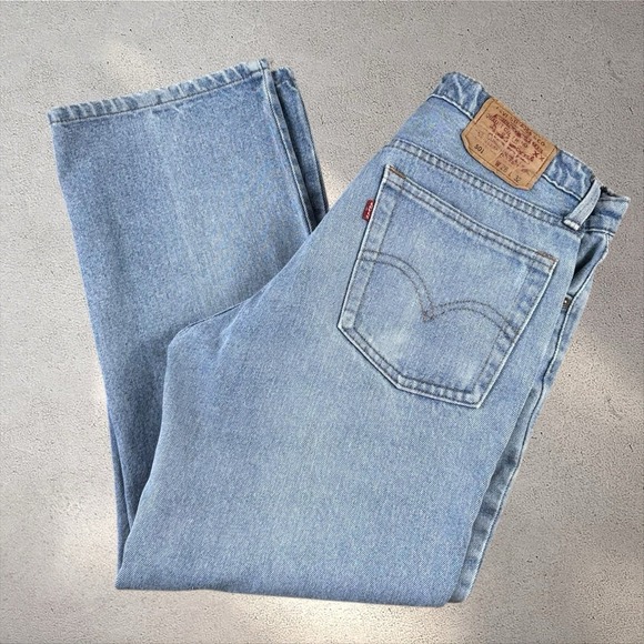 Vintage Levis 501 XX Button Fly Denim Jeans Fits 31x26 Light Wash USA